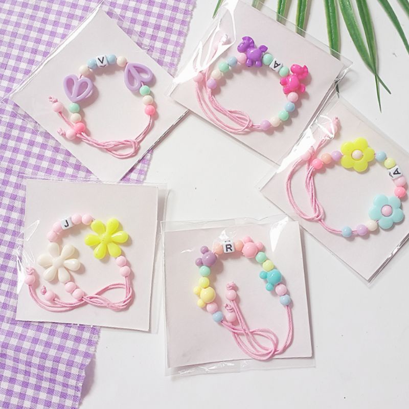 Gelang Inisial Huruf, Gelang Anak, Gelang Persahabatan, Gelang Mote Anak PART 3