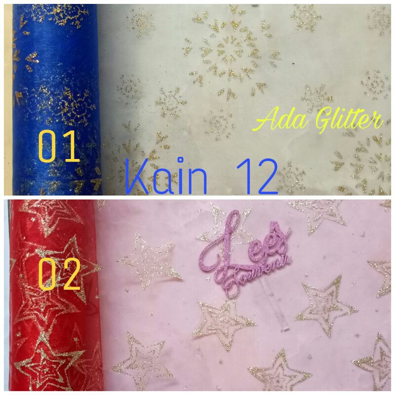 Kain 12 / Kain Kaca Motif / Kain Organdi