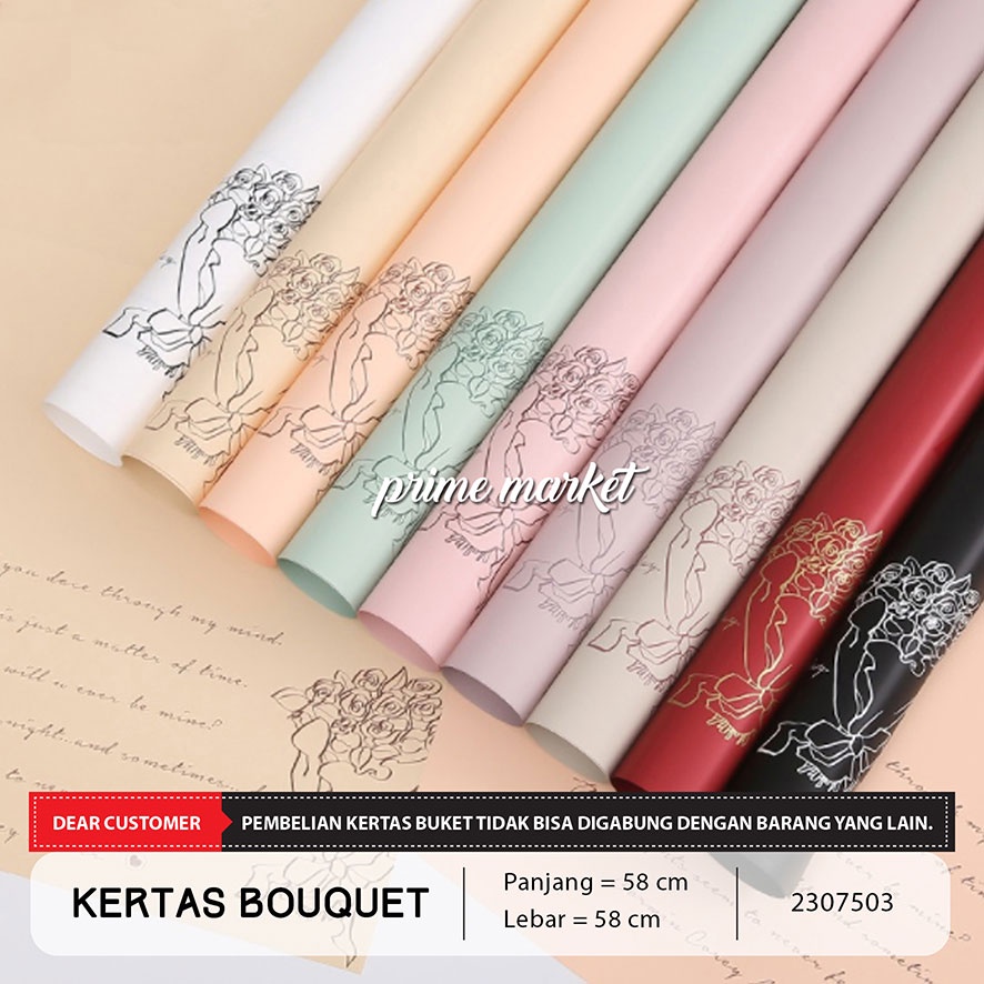 Kertas Buket Bunga / Kertas Cellophane / Kertas Bunga Buket Motif (2307503)