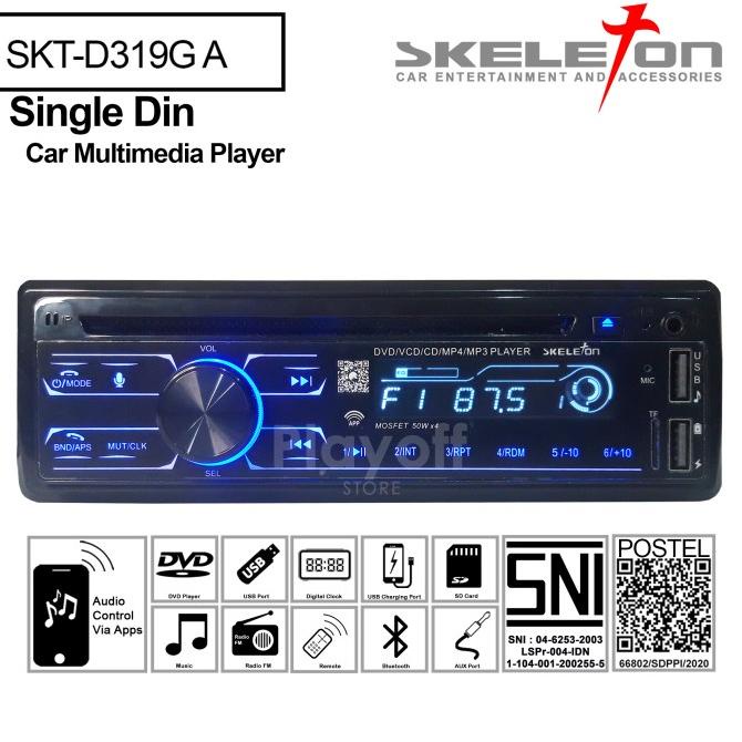 Single Din DVD Multimedia Player Bluetooth USB