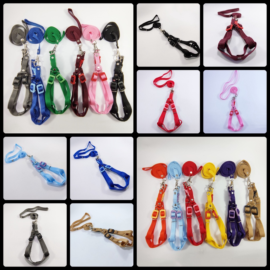 Harness Kucing Motif Polos / Tali Harness Model Y / Harness Kucing / Tali Tuntun Kucing Murah / Aksesoris Kucing Murah