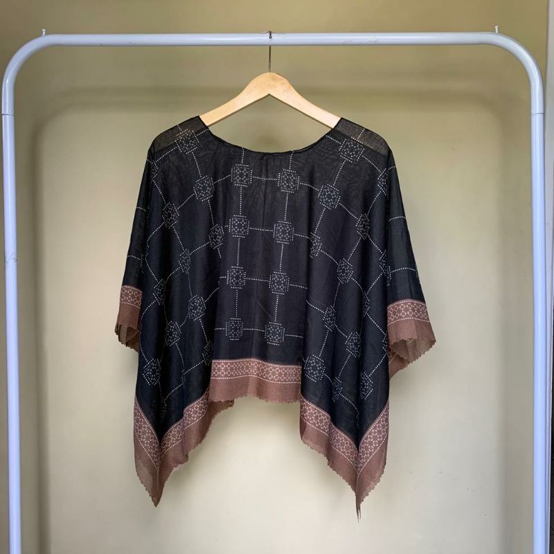 Outer kimono scraf premium-luna black