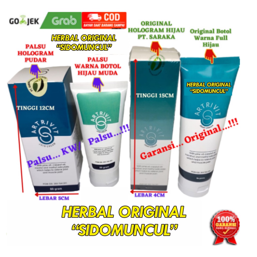 Artrivit Asli Original 100% BPOM Obat Cream Atasi Nyeri Sendi Tulang Dan Otot Atrivit