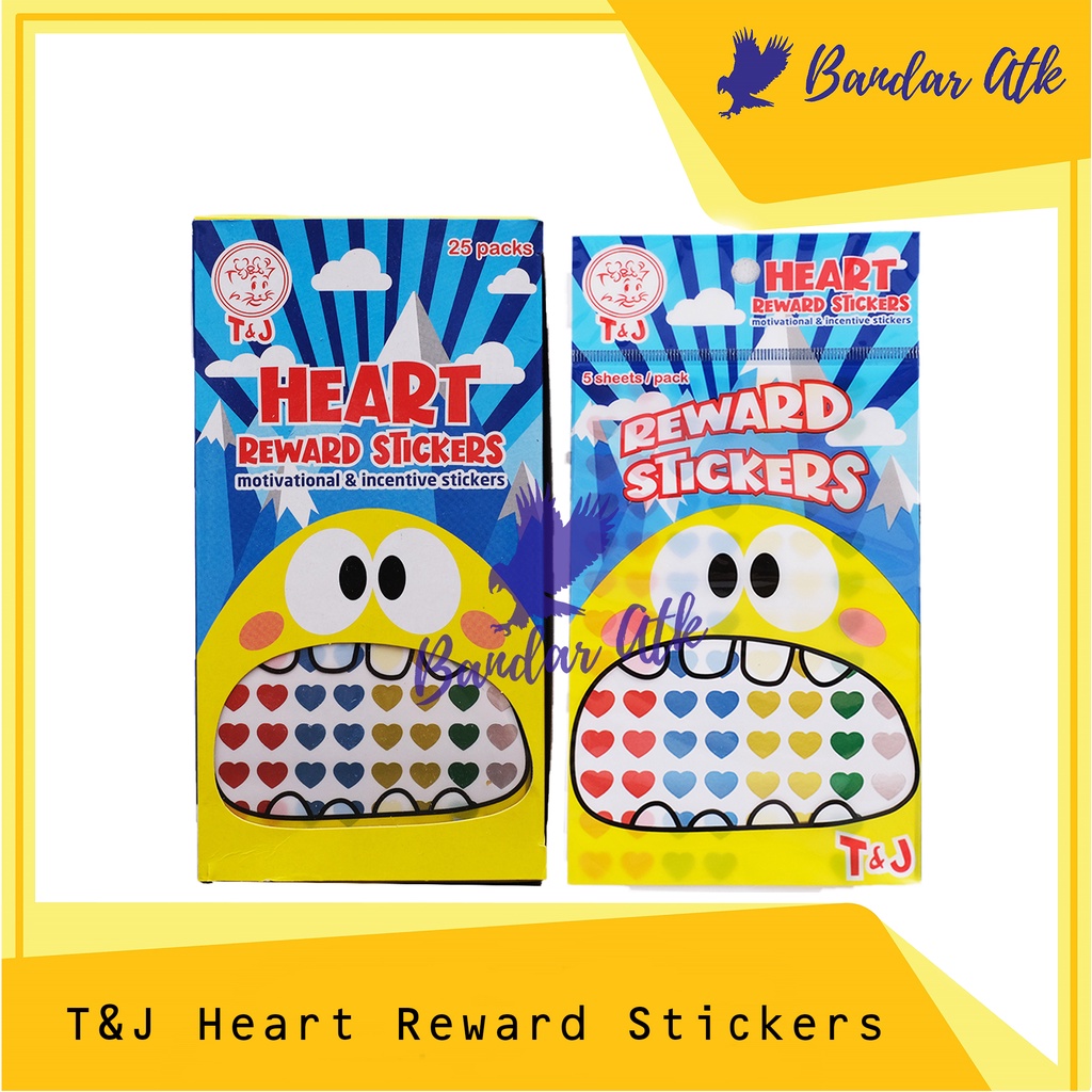 

HEART REWARD STICKER LOVE Stiker Hati Metalik TOM and JERRY [1 PAD]
