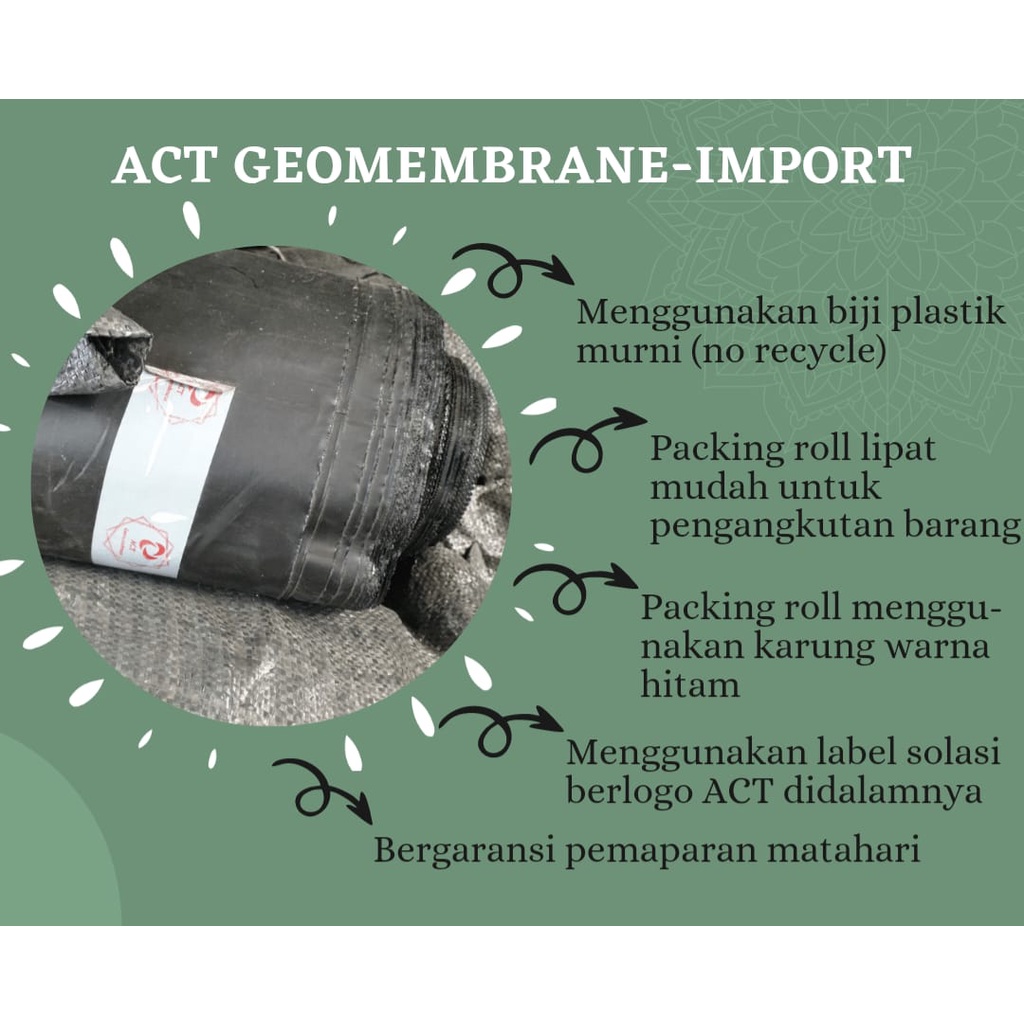 ACT GEOMEMBRANE IMPORT 1MM X 7M X 100M