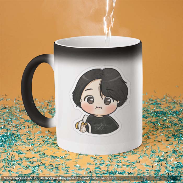 Mug Magic Bts Kookie eating banana