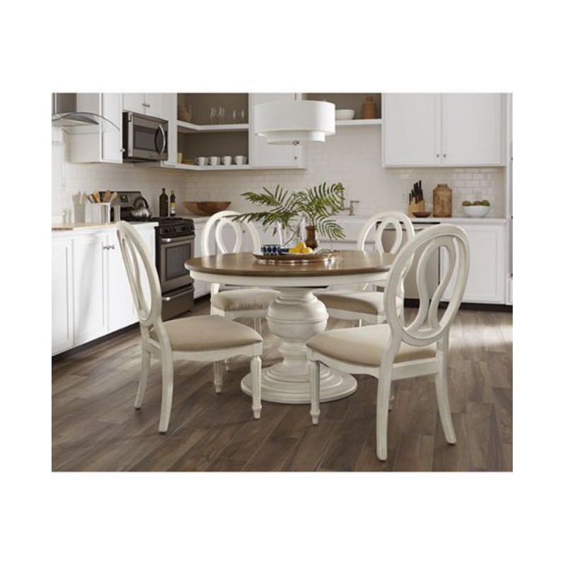 MEJA MAKAN BUNDAR KURSI MINIMALIS KAYU JATI CAT DUCO