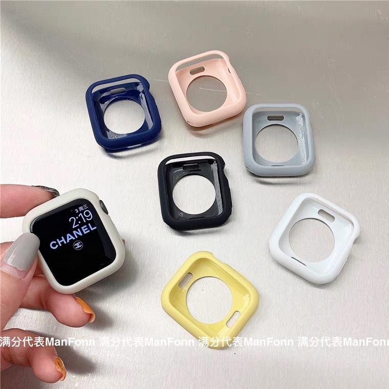 Case Bumper Apple watch 38mm 42mm 40mm 44mm 41mm 45mm Series 1 2 3 4 5 6 7 Case casing cover Silicone