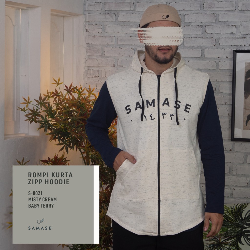 ROMPI KURTA HOODIE 09S002 MISTY CREAM SAMASE