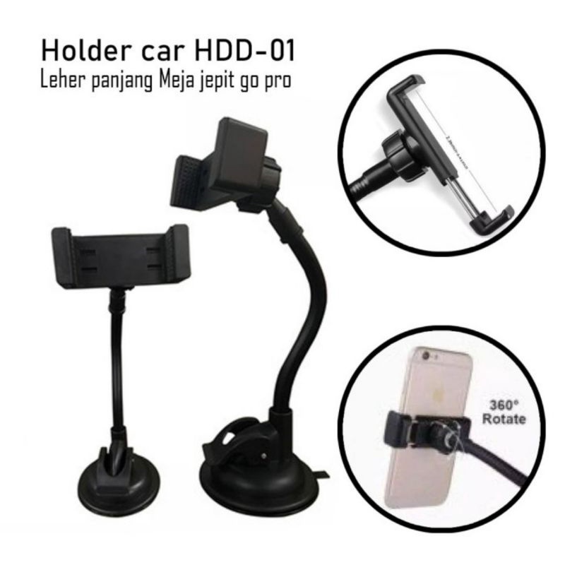 Holder HDD-01 Holder Leher Panjang Meja Jepit Go Pro | Holder Car & Meja Jepit GO PRO