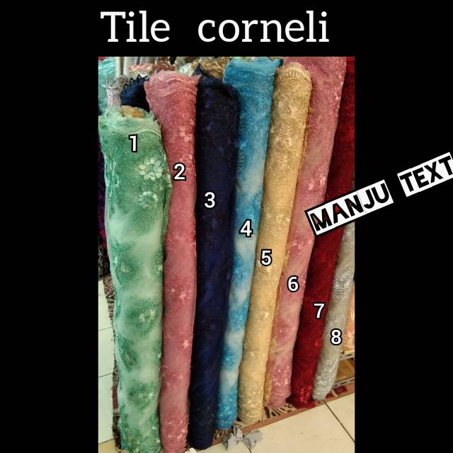 Kain - bahan tille cornely / kain tile corneli / kain tulle corneli