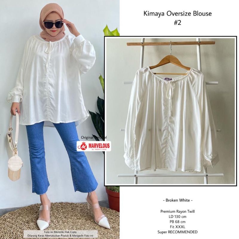 Kimaya oversize blouse polos by marvelous