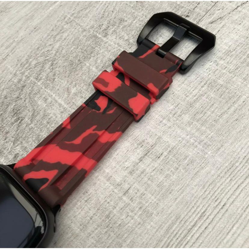 CAMO STRAP APPLE WATCH SERI 8 / SERI 7 (41mm / 45mm) SERI SE (2020 / 2022) SERI 6 / 5 / 4 (40mm / 44mm) / SERI 3 / 2 / 1 (38mm / 42mm) CAMOUFLAGE TALI / STRAP APPLE WATCH