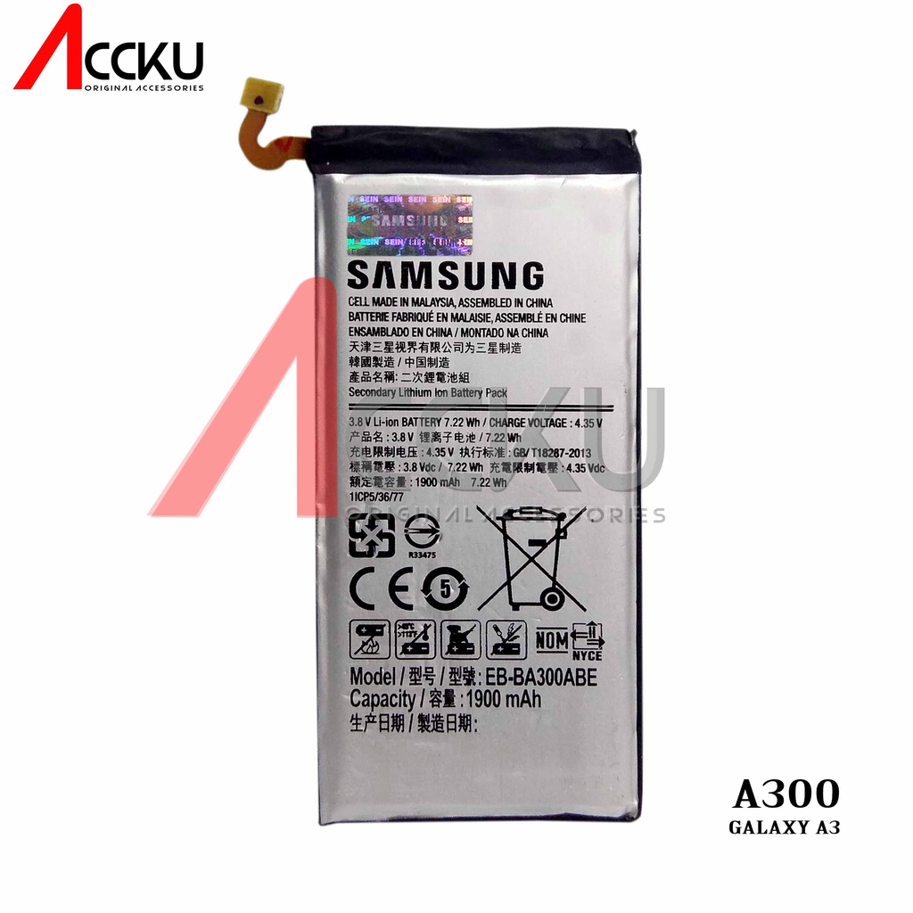 BATTERYSAMSUNG A3 EB-BA300ABE  BATERAI SAMSUNG GALAXY A3 2015 A300 ORIGINAL