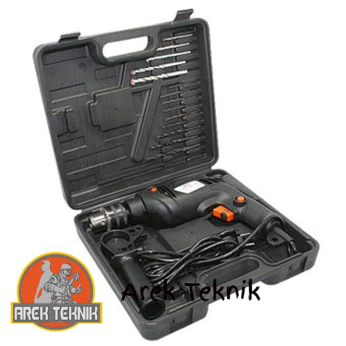 MESIN BOR CORDLESS MBT174 13MM IMPACT + MATA / IMPACT DRILL 13MM + DRILL BIT XANDER