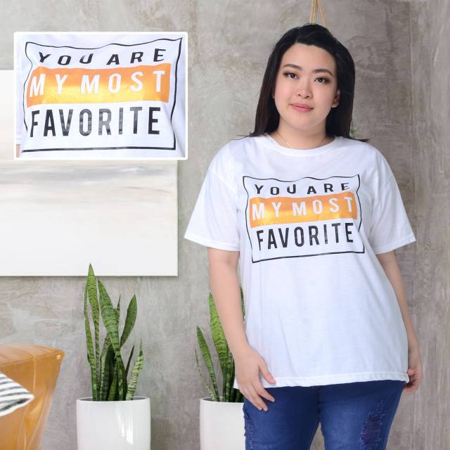 Kaos Wanita katun Size Jumbo LOVE YOURSELF/XXL