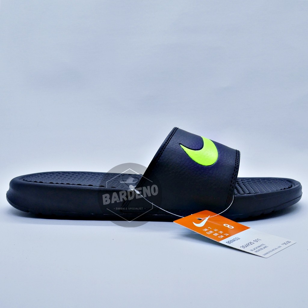 Sandal Nike Benassi Swoosh Stabilo / Sandal Slop / Sandal Pria
