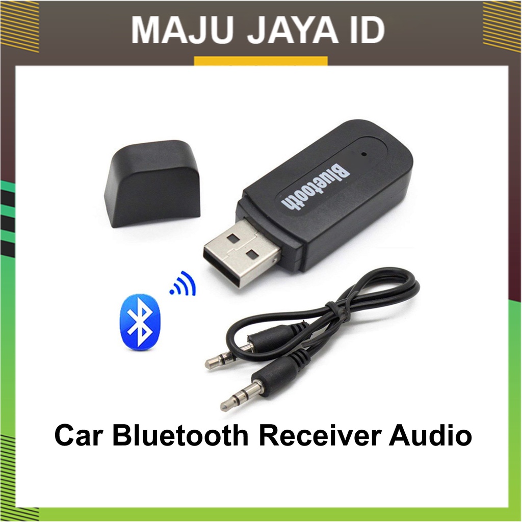 Bluetooth Wireless Audio Receiver Dongle Music Receiver AUX 3.5mm Bluetooth Receiver Type 301 Jack Audio Port 3.5mm Universal Bisa untuk sepiker mobil mode casan wirles poernya MJ Maju Jaya ID