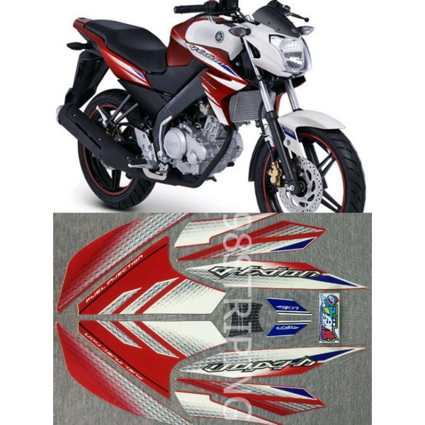STIKER STRIPING LIS STANDAR ORI YAMAHA VIXION MERAH TAHUN 2014