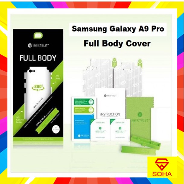 Anti Gores Samsung Galaxy A9 Pro 2016 Full Set 2 in 1 / Full Body Curved / Depan dan Belakang 0.2