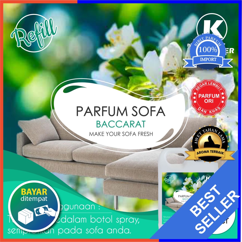 Parfum Sofa Aroma BACCARAT | Parfum Wangi &amp; Tahan Lama | Kemasan 1 Liter | Terlaris | Bisa Cod