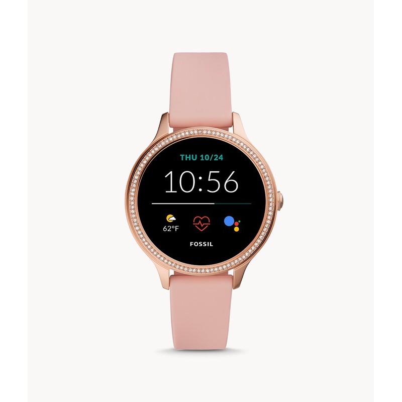 Fossil GEN 5E smartwatch FTW6066 blush pink silicone strap