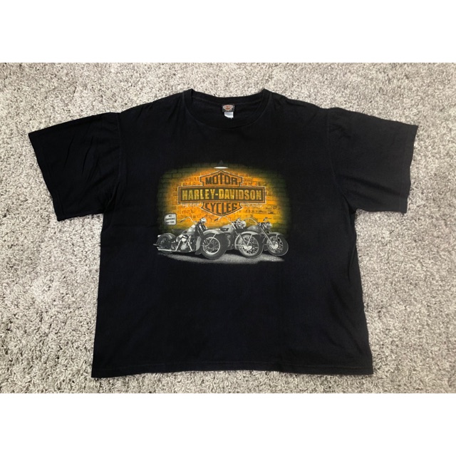 Baju Kaos Tshirt Harley Davidson Motorcycles Orange Vintage Original