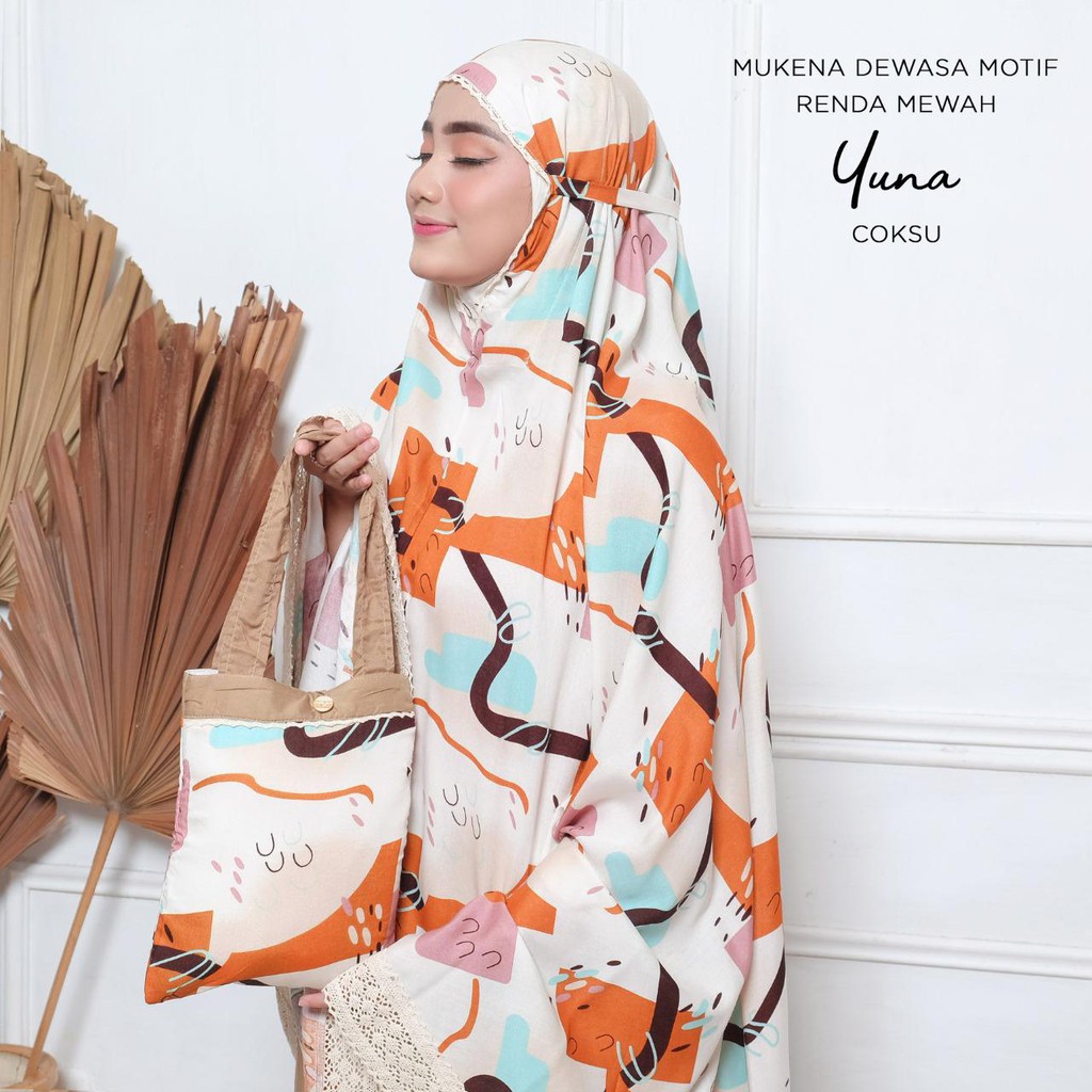 PUSAT MUKENA TASIK - MUKENA RAYON DEWASA MOTIF RENDA MEWAH YUNA