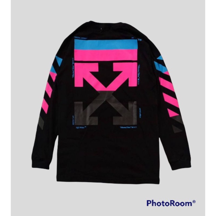 KAOS OFF WHITE LENGAN PANJANG/TSHIRT OFF WHITE LENGAN PANJANG/KAOS LENGAN PANJANG PRIA