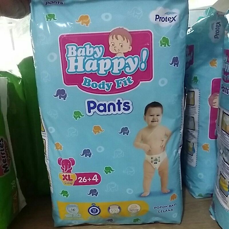 Baby Happy Pants Body Fit S38 / M32 / L28 / XL26 Popok Celana Anak Bayi M 32 / L 28 / XL 26