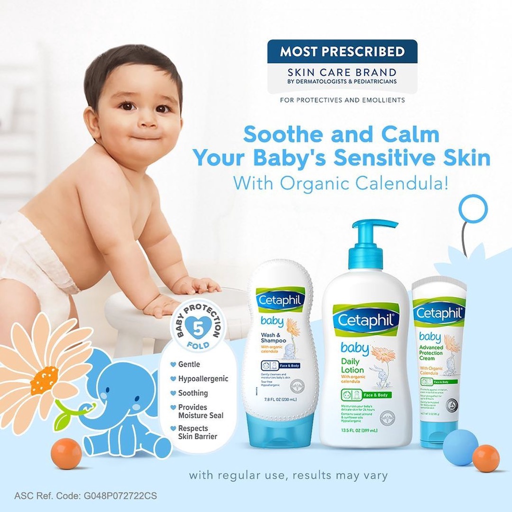 ❤ BELIA ❤ Cetaphil Baby Daily Lotion with Shea Butter Face &amp; Body 400ml