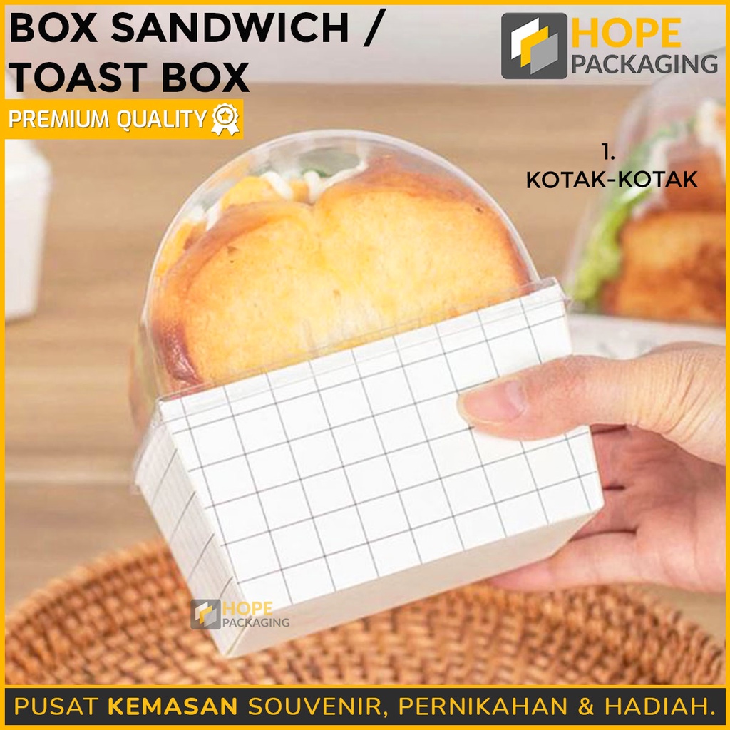 [ 3 PCS ] Box Sandwich / Toast Box / box kue / Kotak kue / cookies box / box roti