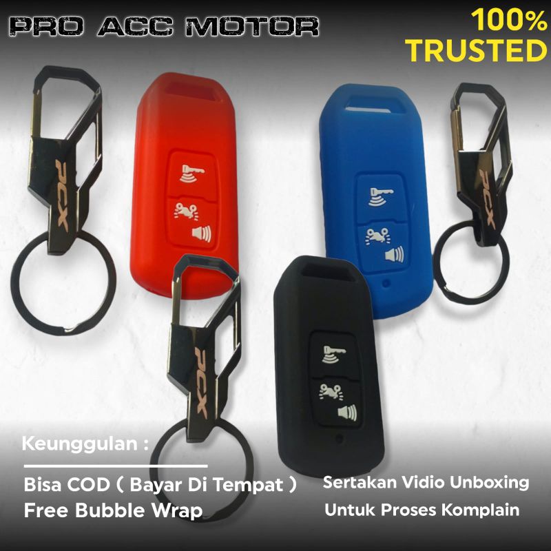 Gantungan kunci logo exclusif Honda PCX 160 + Cover silikon remote smart key