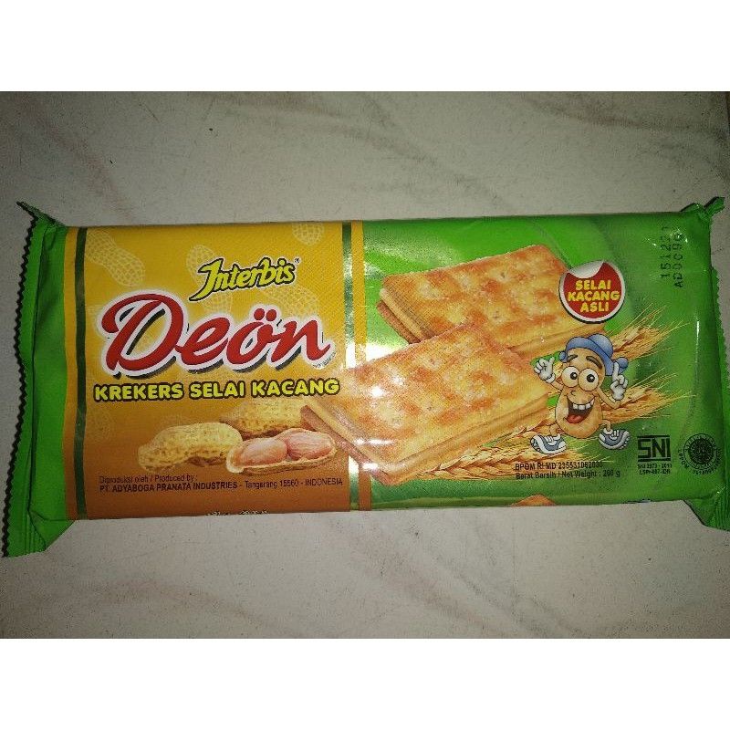 

Interbis Deon Biskuit Kacang 200 Gram