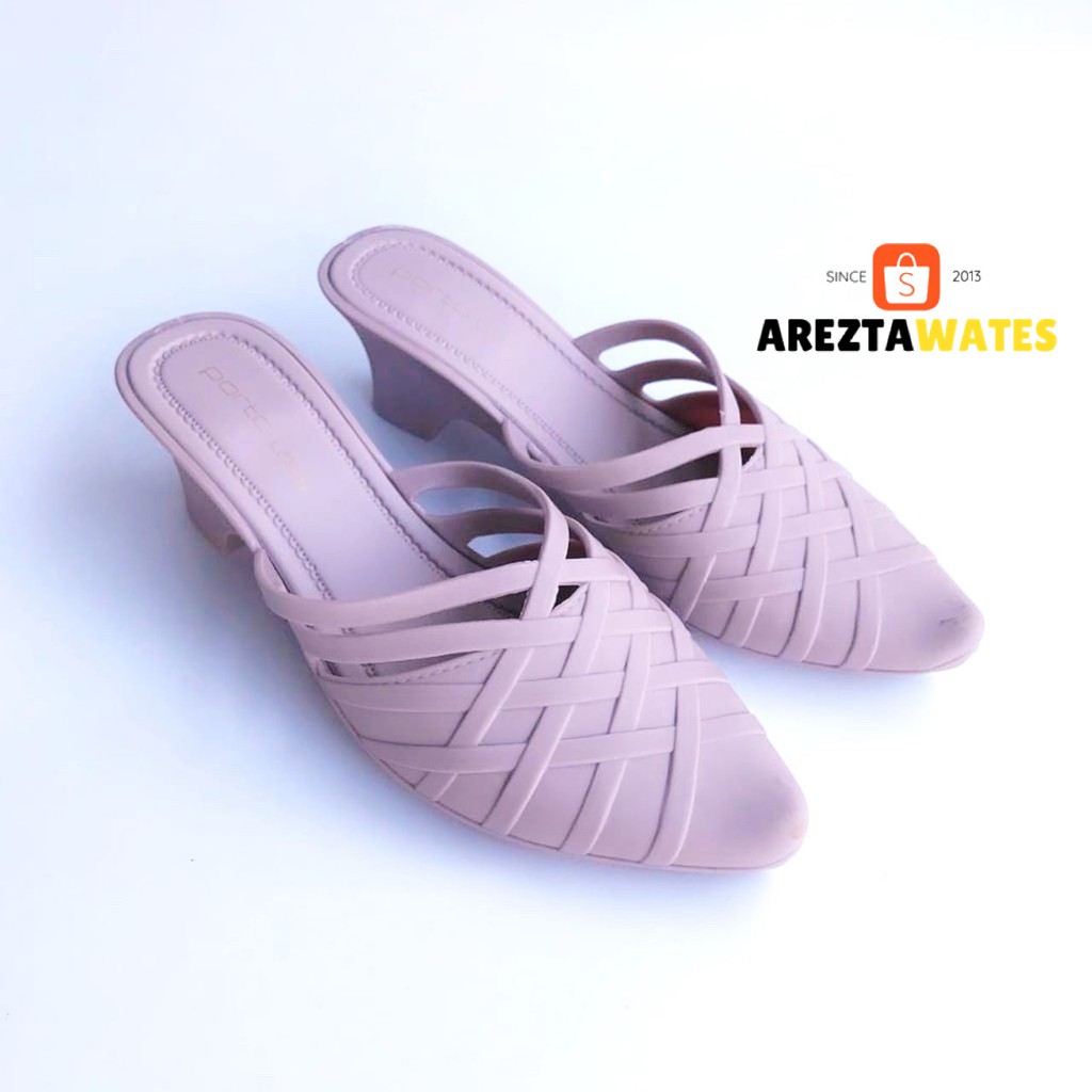 Sandal heels wanita karet porto SNT