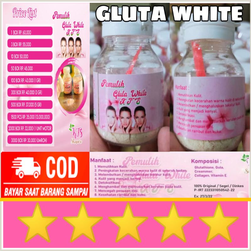 KSF GLUTA WHITE / SUSU PEMUTIH (100% ORIGINAL)