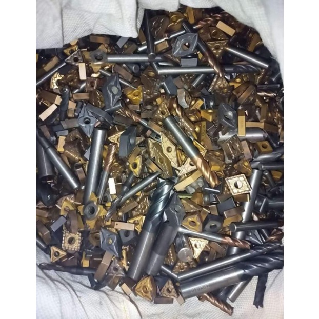 menerima/di beli limbah carbide tungsten patahan insert,endmill,ballnose,bor carbide,tap carbide..