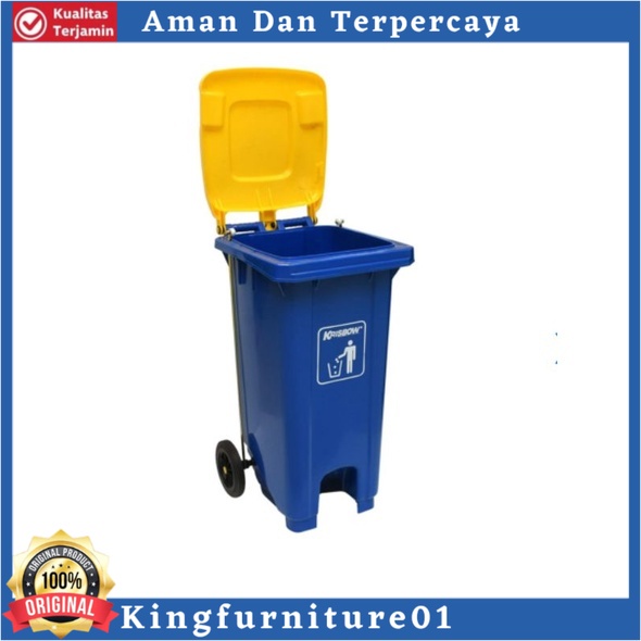Dust bin 120 Liter/Tong sampah/tempat Sampah/tempat sampah krisbow/tempat sampah outdoor