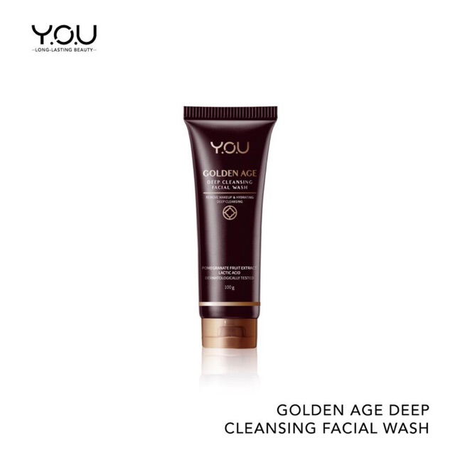 Official Distributor YOU Golden Age Deep Cleansing Facial Wash Sabun Cuci Muka YOU Sabun Muka YOU