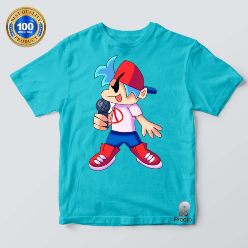 BAJU KAOS ANAK GAMES FNF KARKTER BOY FRIEND BAHAN DISTRO