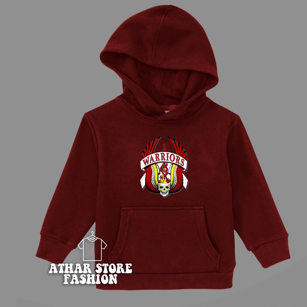 jaket anak hoodie anak the warriors logo