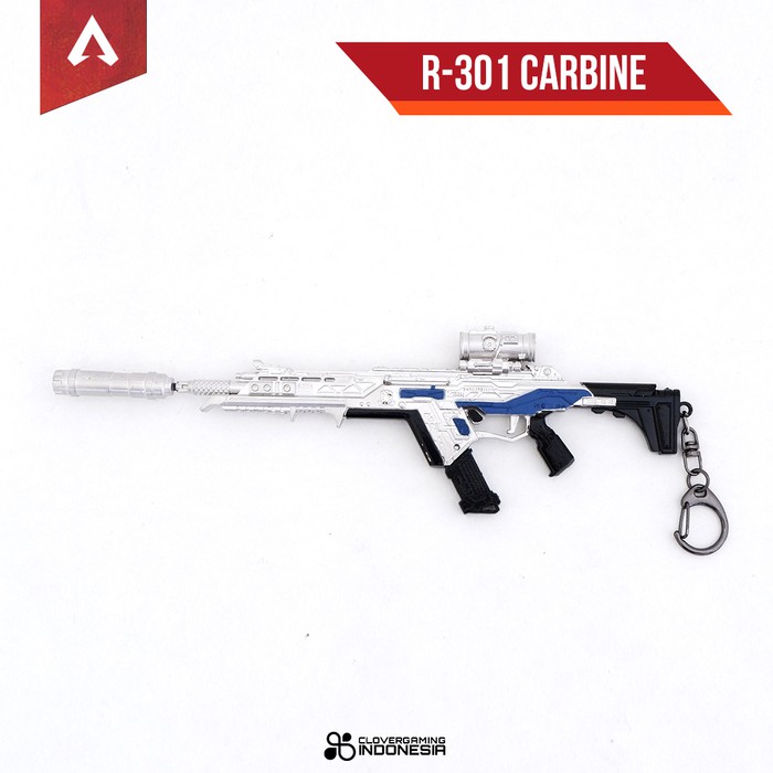 Miniature Apex R-301 Carbine Weapon - Keychain Figure Gaming