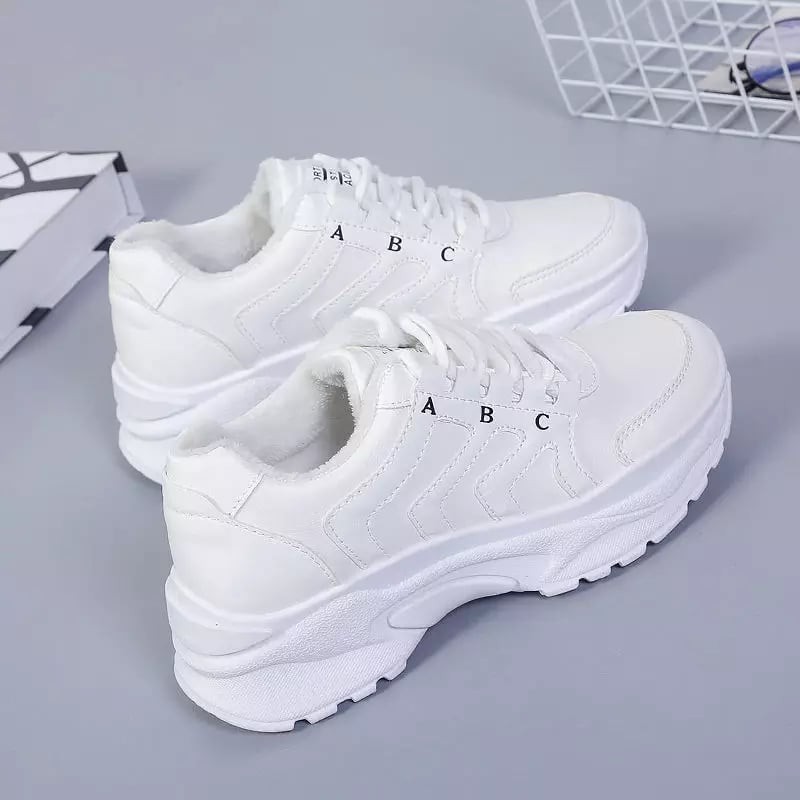 Sepatu Wanita Sneakers Tali Fashion Korea Wanwoo Abcd Sepati Sneaker Wanwo Polos Fashion Shoes Women Cewek Cewe Perempuan FSH151 Cladiva