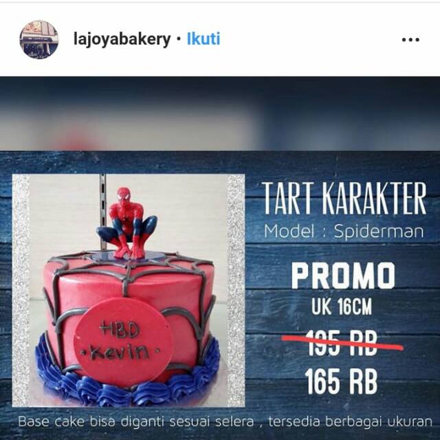 

Tart Karakter/birthsay cake/kue ulang tahun/tart promo/bolu enak