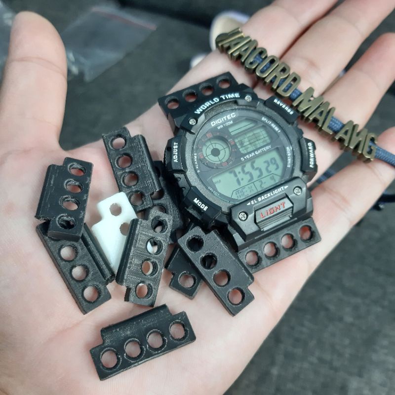 Adaptor Jam Tangan LUG 16, 18, 20, 22, 24mm For Paracord Strap Lubang 4mm (3D Printing)