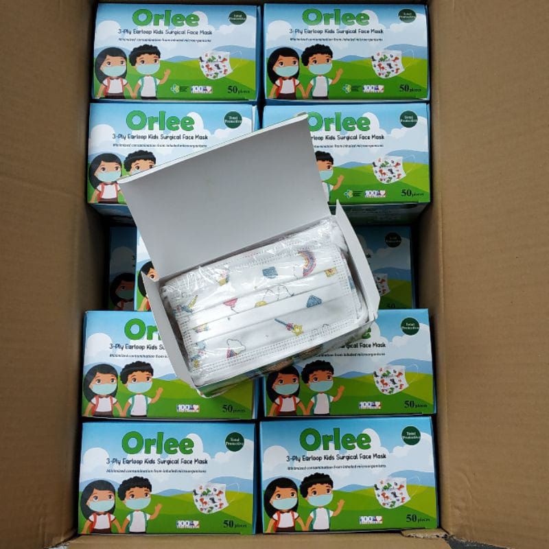 Masker anak Orlee surgical earloop Kemenkes AKD