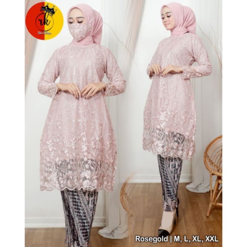 Seragam kebaya wanita terlaris setelan kebaya baju brukat wanita rok batik panjang setelan baju pest