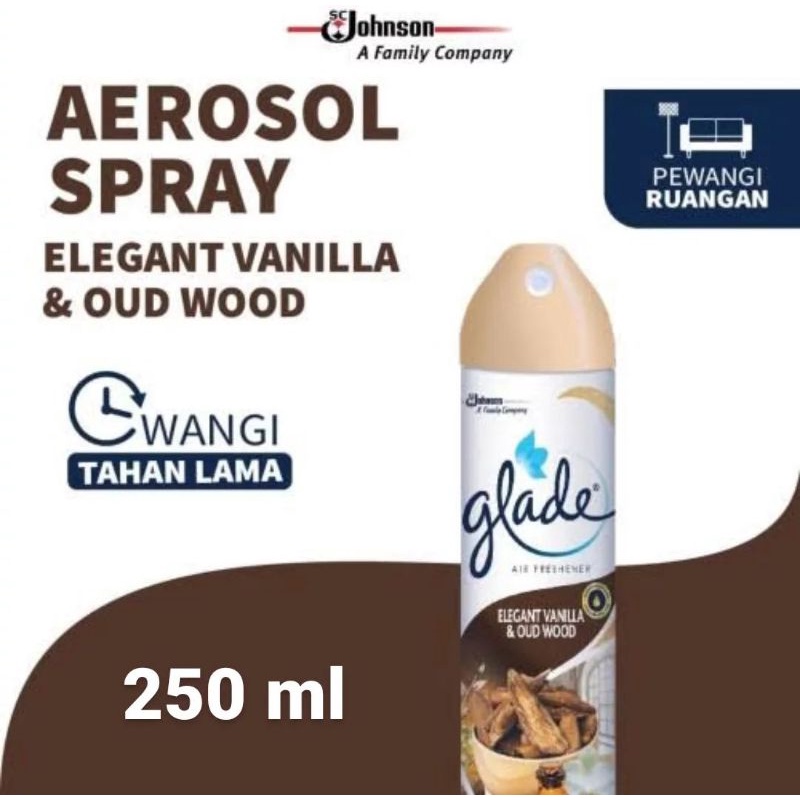 Jual Glade Spa Aerosol Elegant Vanilla & Oud Wood Air Freshener 250ml