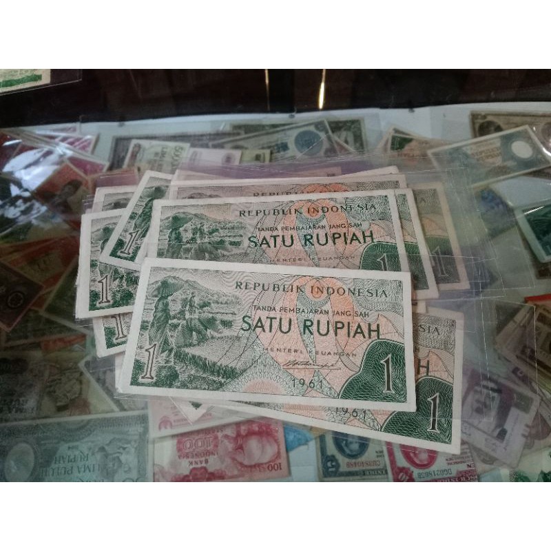 uang kuno satu rupiah tahun 1961 uang kertas