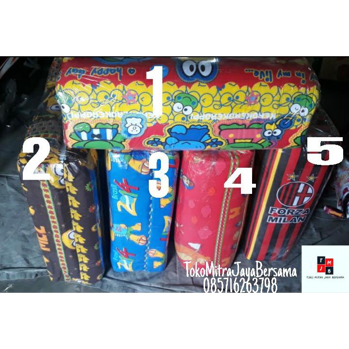 KASUR BUSA LIPAT MURAH + BANTAL uk.170x75x10 ( MOTIF CAMPUR)